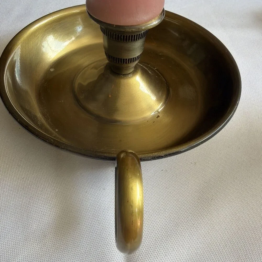 Vintage Brass Taper Candle Holder - Elegant Pillar Stand - Classic Home Decor